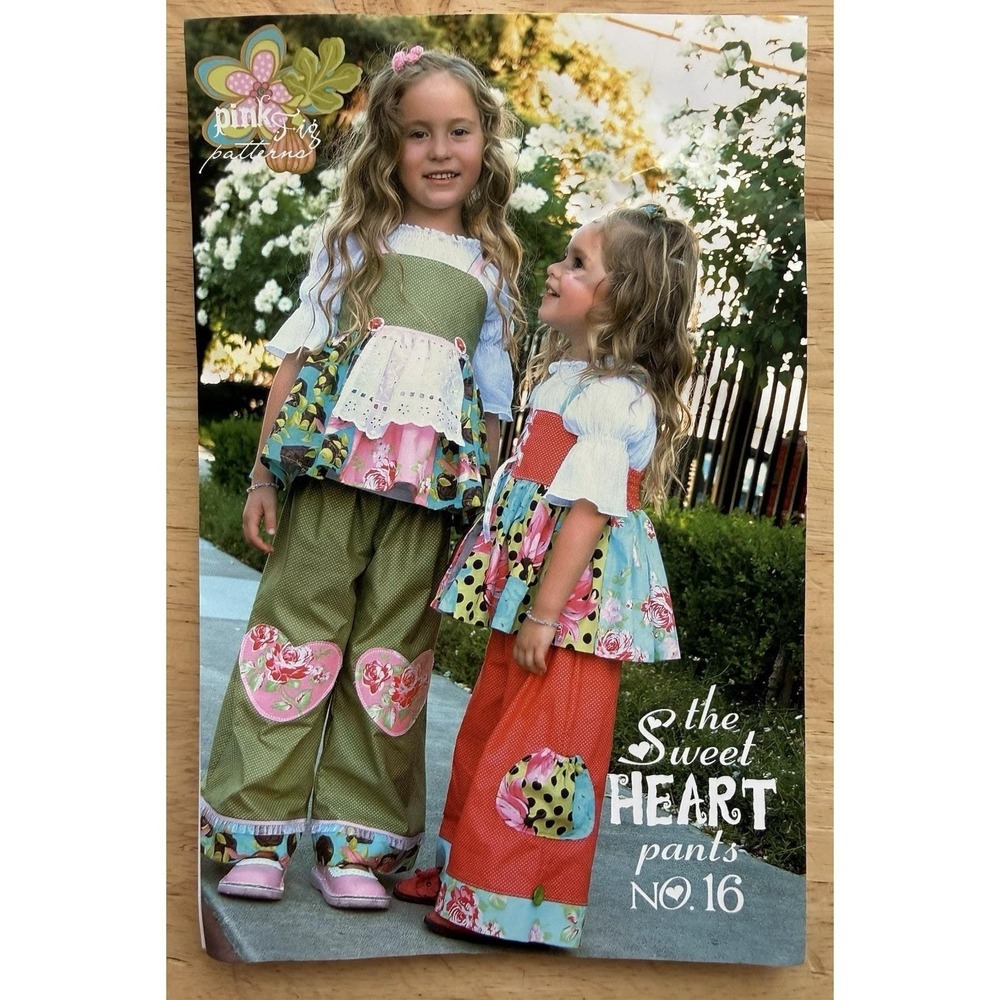 5023 UNCUT SEWING Girls Pink Fig Patterns‎ The Sweetheart Pants 12M - 10 Years